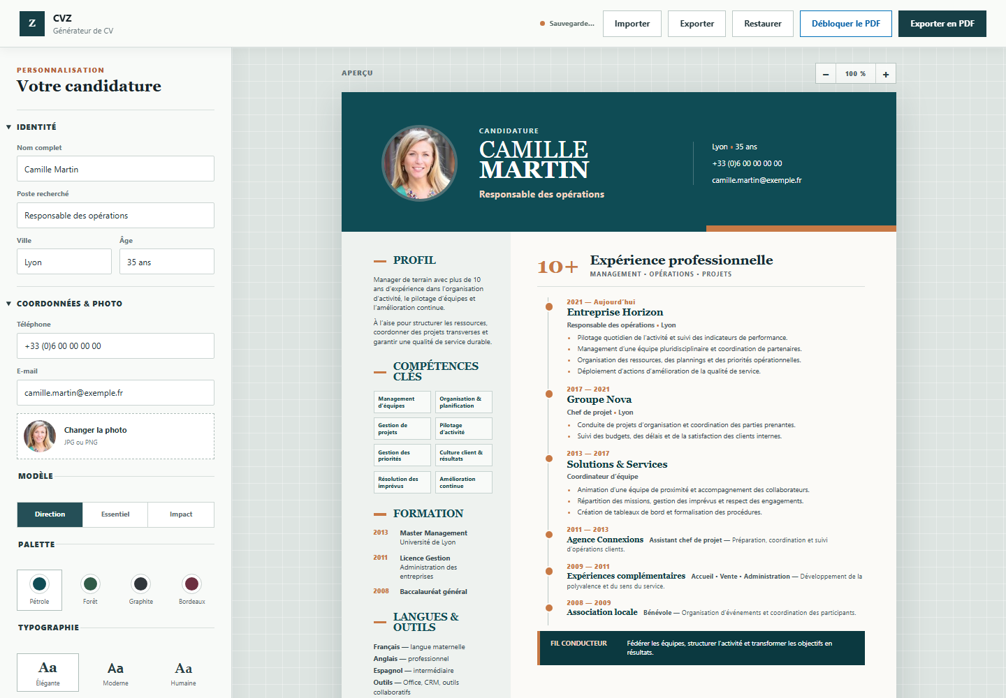 CVZ — Professional Resume Generator