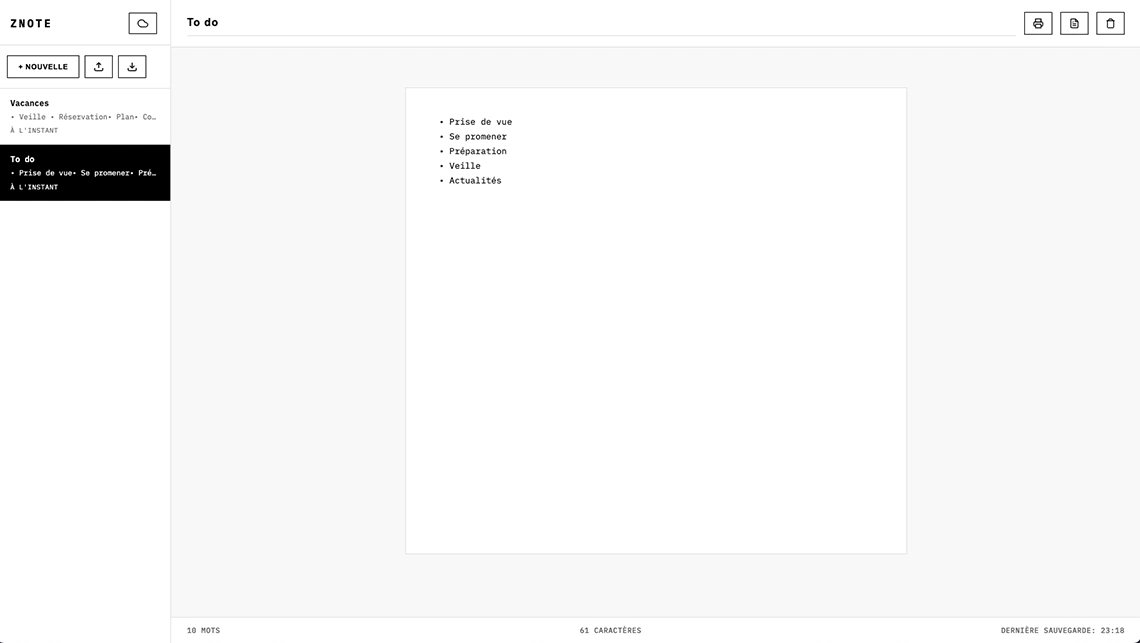 ZNOTE — Smart Note-Taking App