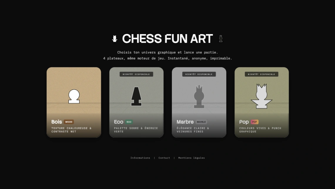CHESS FUN ART — Discover the most beautiful web chess game.