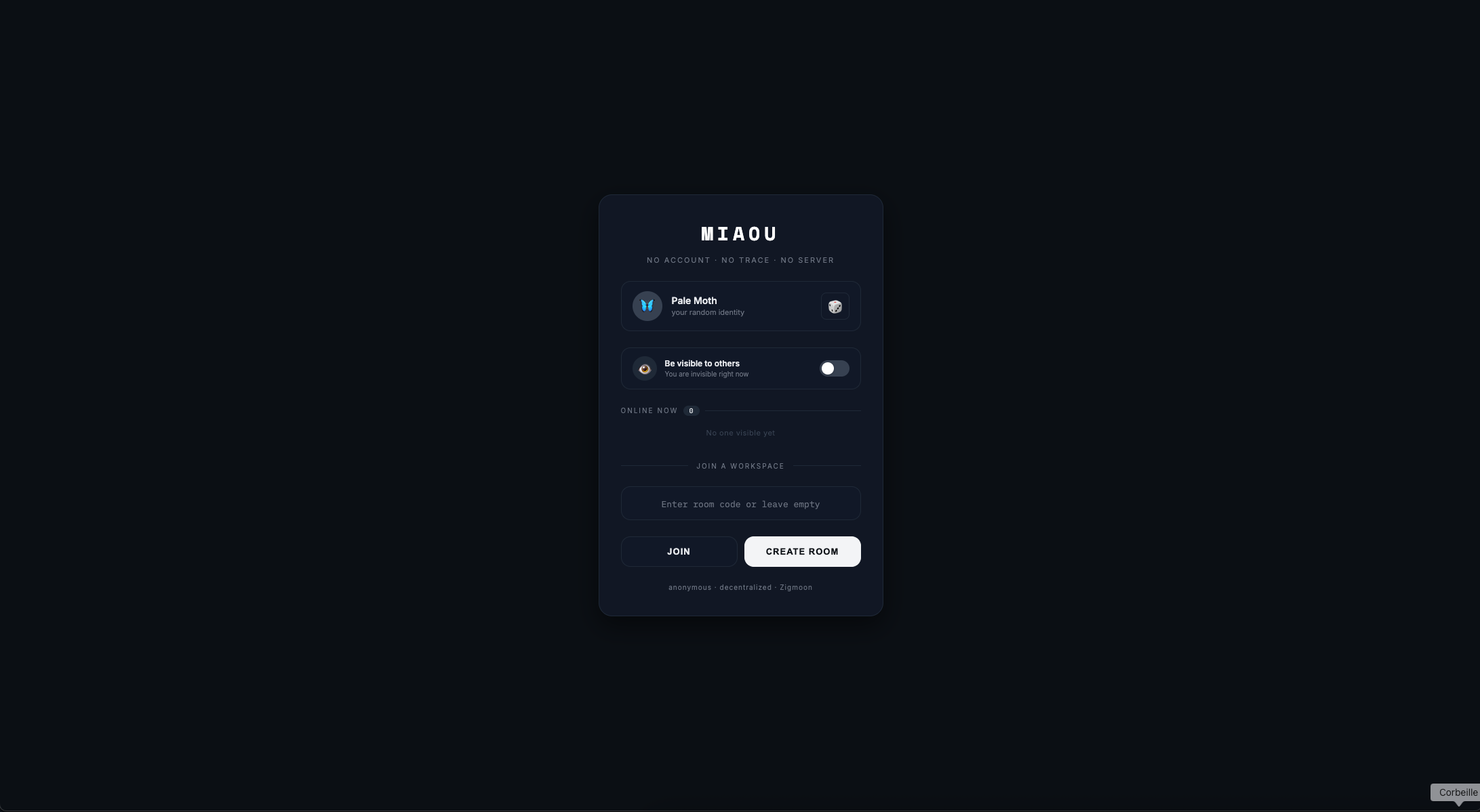 MIAOU — Anonymous Decentralized Chat