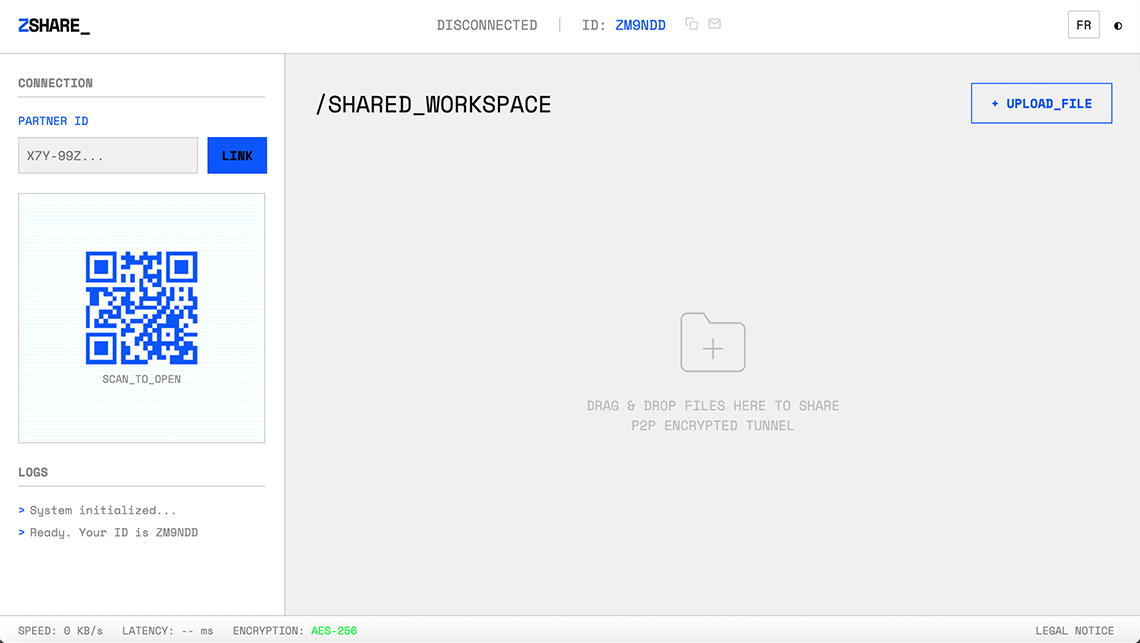ZSHARE — Secure P2P File Sharing