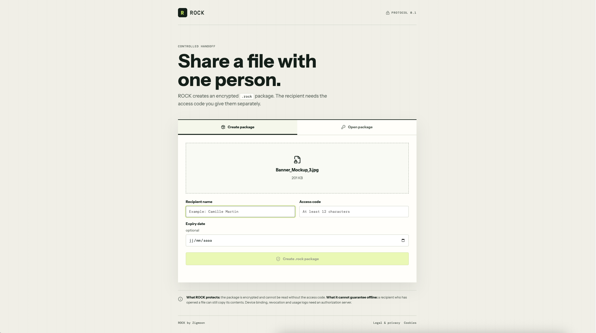ROCK — Controlled File Handoff