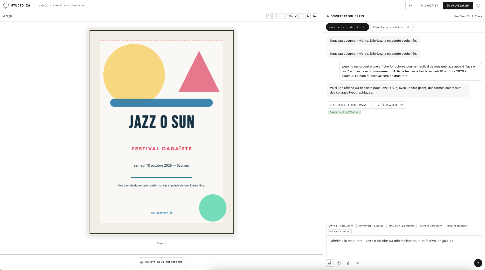 STUDIO IA — AI Layout Studio